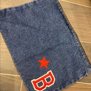 Denim Wristlet monogrammed with letter B